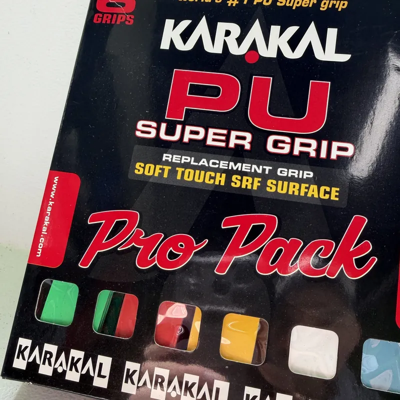 Karakal PU Super Grip replacement grips for squash racquets